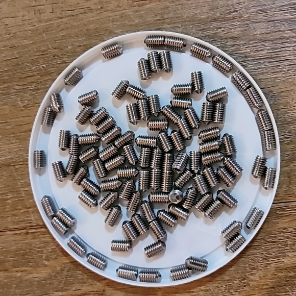 Floating shelves Like New black wood grain brushed aluminum ends set screws MINT - Picture 12 of 17